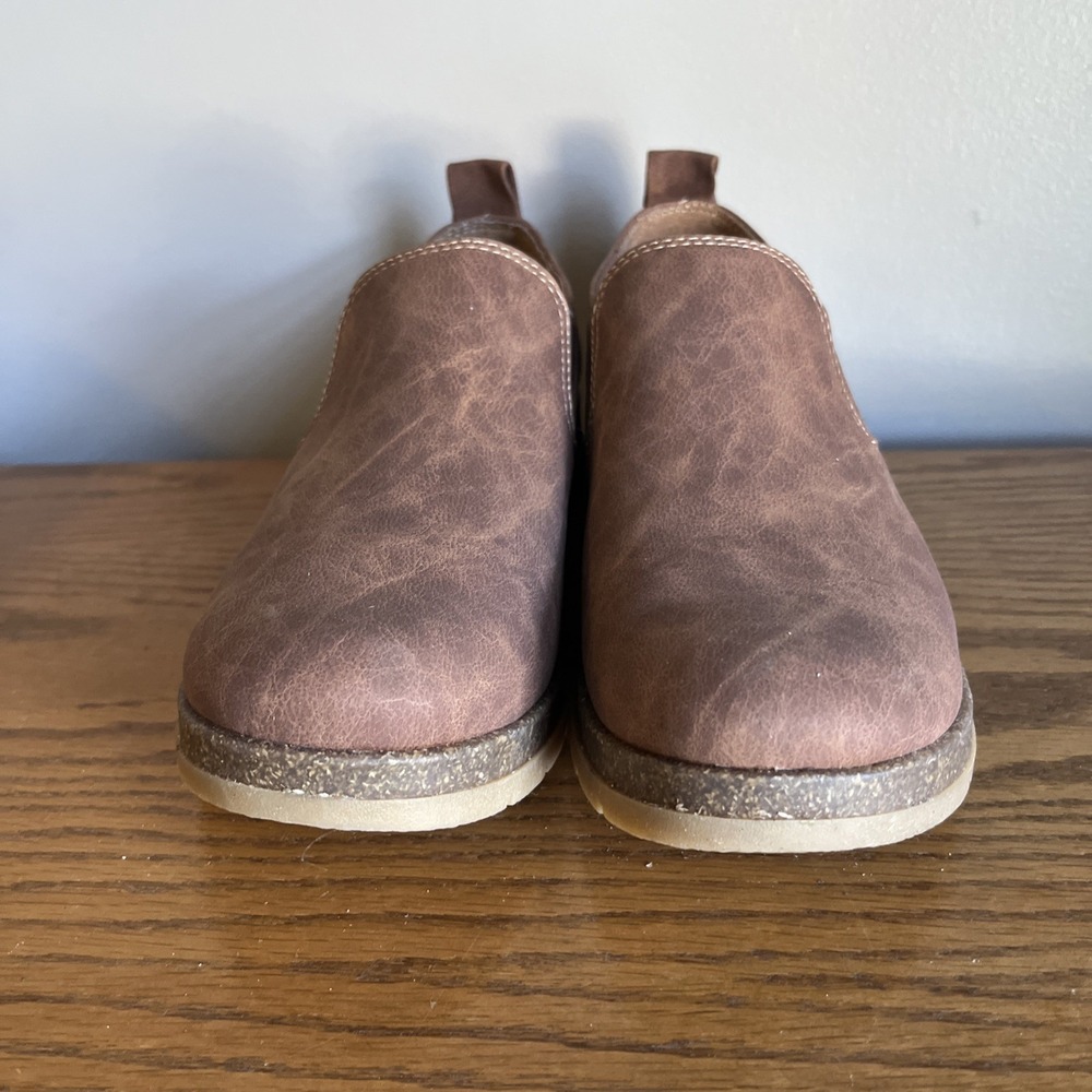 Vintage 7 Eight Shoes Brown Slip-on Loafers Lilly Luggage Cork Foot Bed Women 9 - Picture 4 of 11